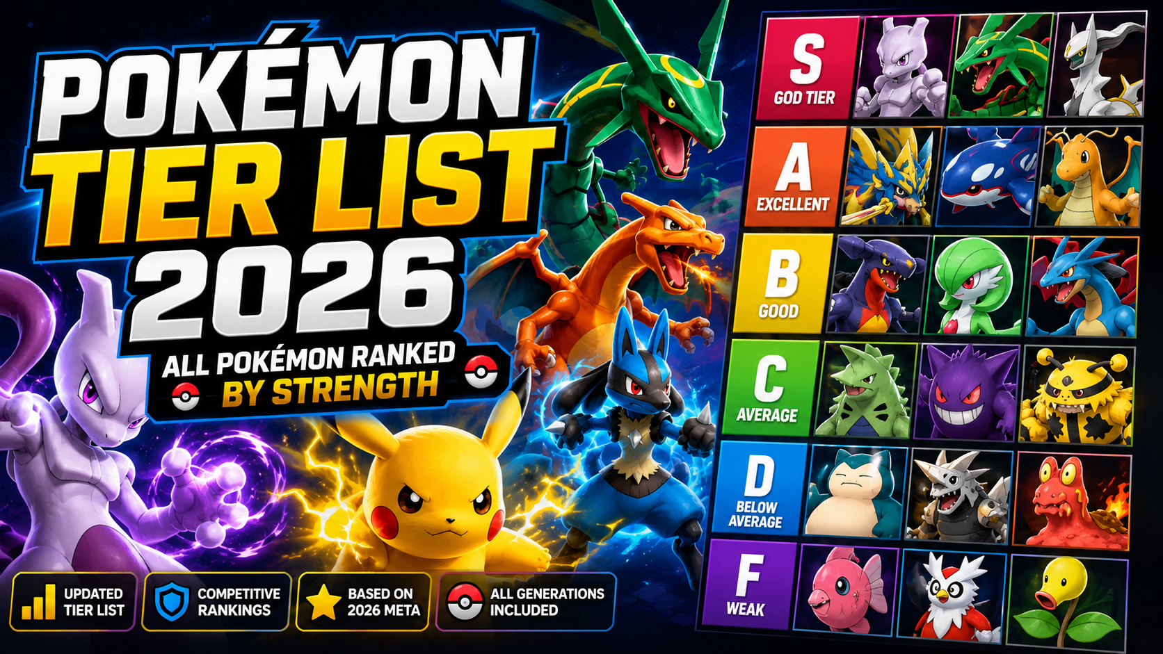 Pokemon Tier List 2026: All Pokemon Ranked by Strength